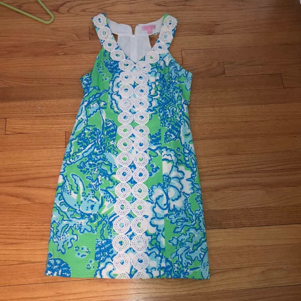 Lilly Pulitzer green and blue dress size 2